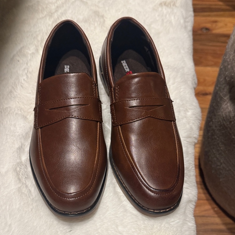 Deer Stags Rich Brown Slip-On Loafers